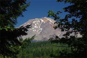 View of Mount Shasta from Hedge Creek Falls